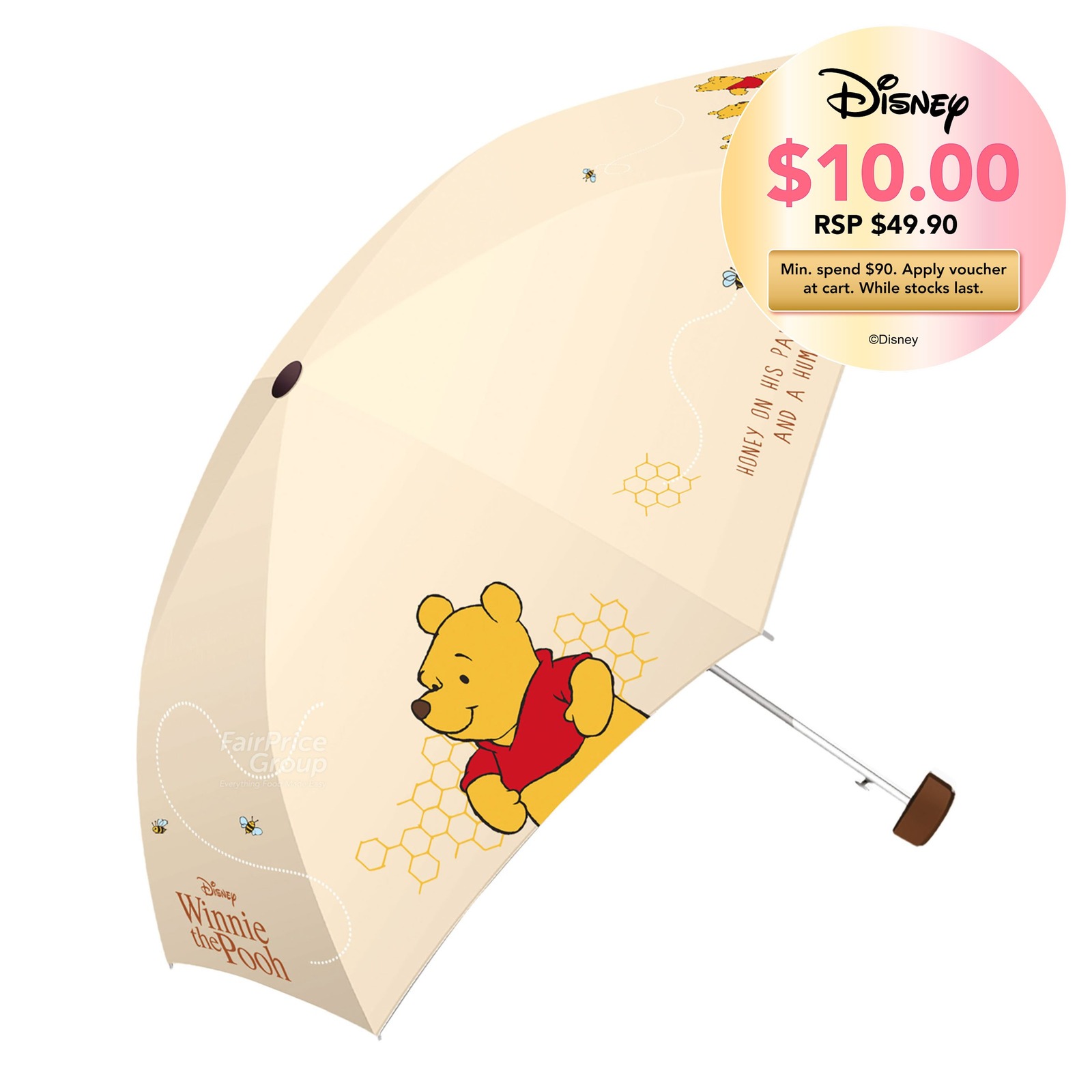 Disney Compact Foldable Umbrella - Winnie