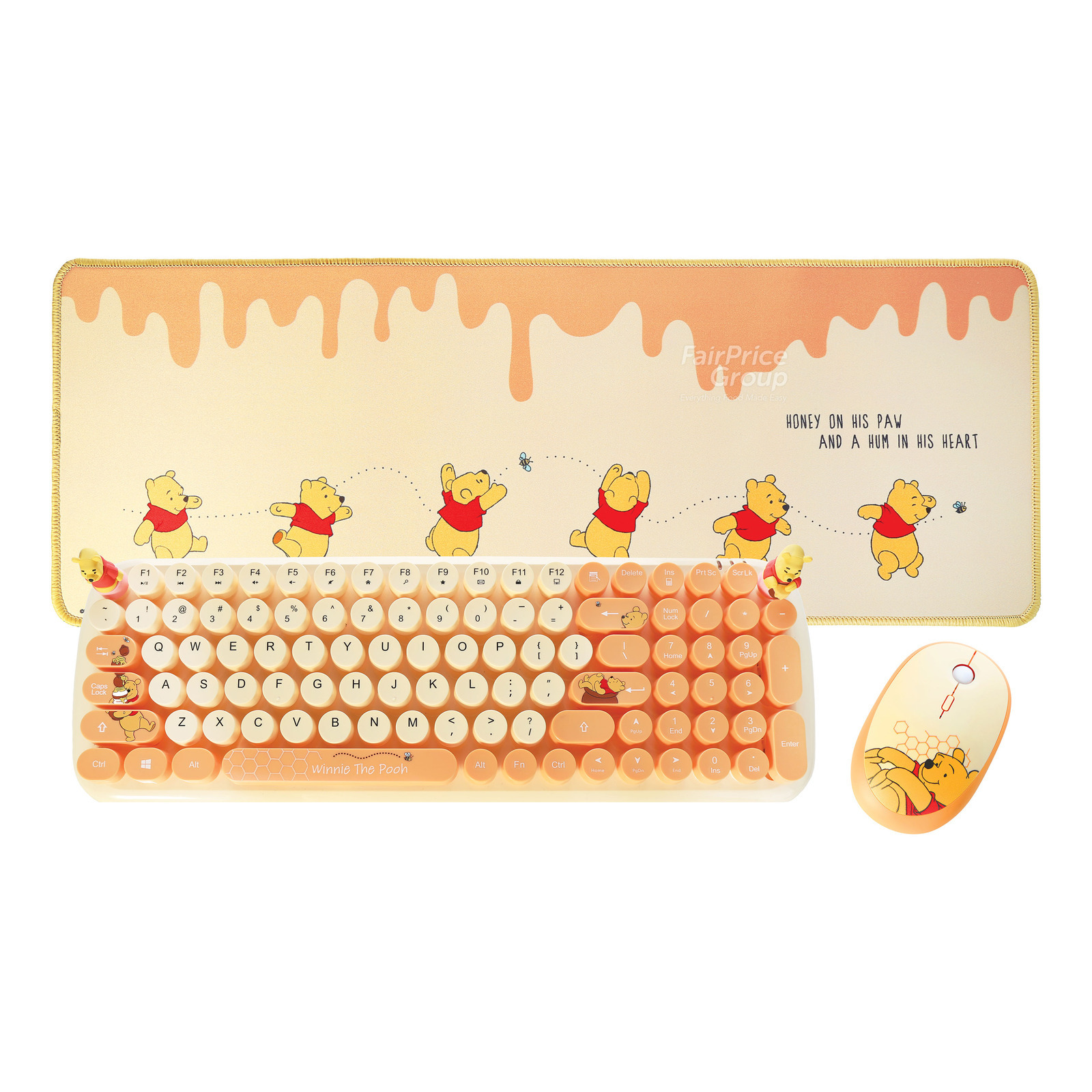 Disney Winnie Wireless Key Board with Mouse Set | NTUC FairPrice