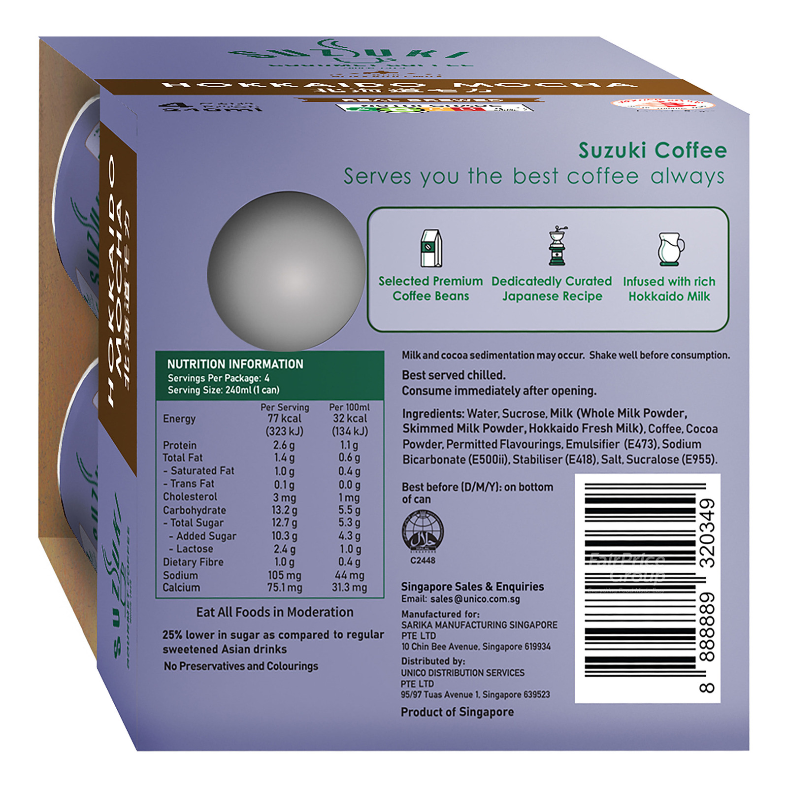 Suzuki Hokkaido Coffee Can Drink - Mocha | NTUC FairPrice