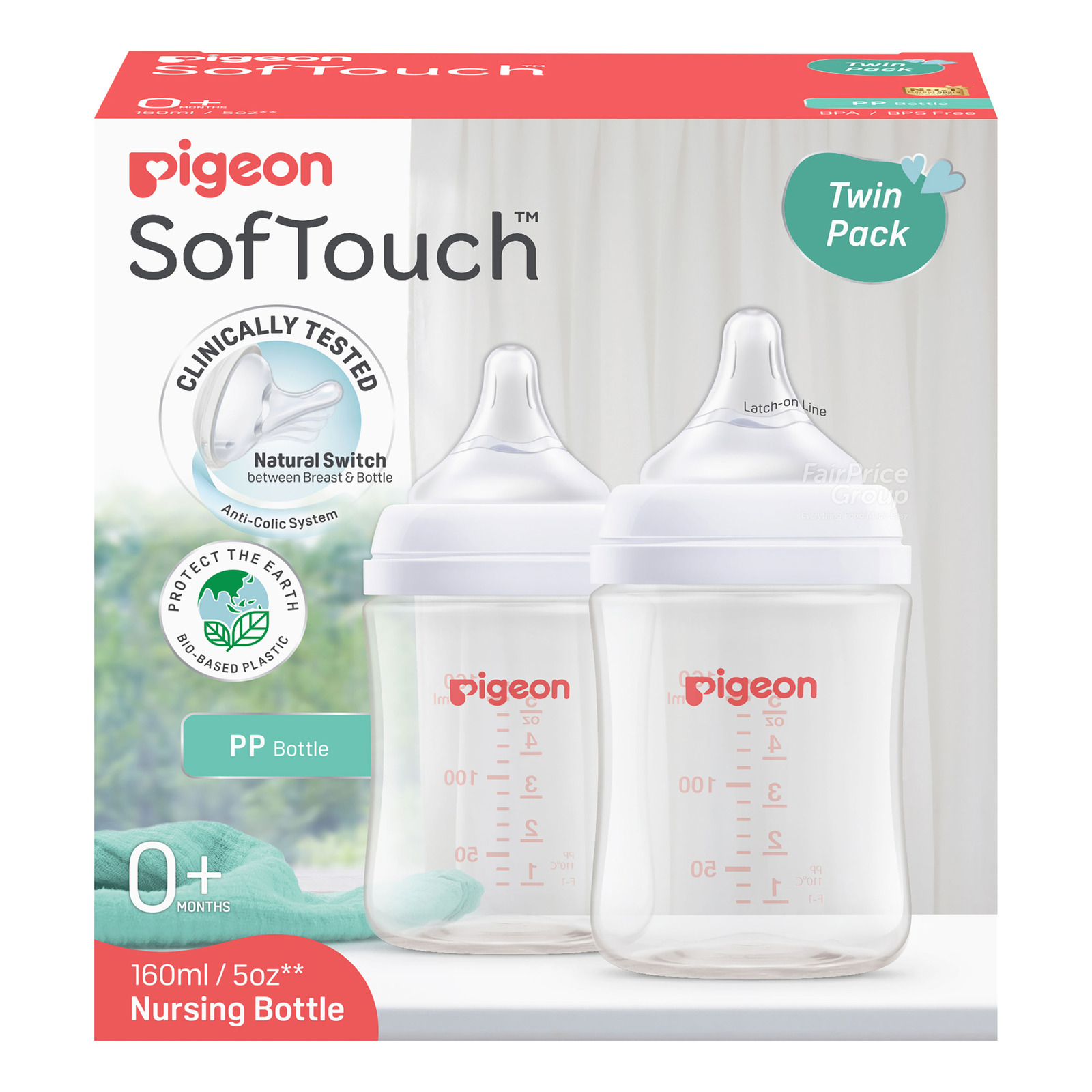 Pigeon Soft Touch Nursing PP Bottle - Twin Pack