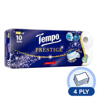 Tempo Bathroom Tissue - Neutral (4ply)