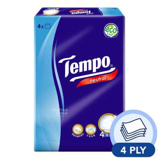 Tempo Soft Pack Facial Tissue - Neutral (4ply)