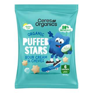 Ceres Organics Puffed Stars - Sour Cream & Chives 