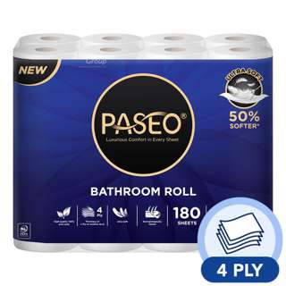 Paseo Luxury Bathroom Tissue Pure Pulp - 4 Ply