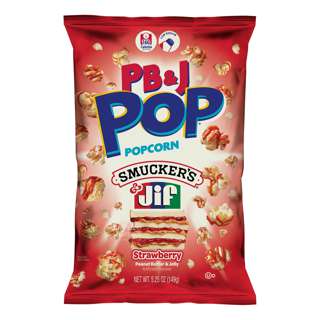 Peanut Butter & Jelly Pop Smuckers & Jif Popcorns - Strawberry Peanut Butter & Jelly Pop Smuckers & Jif Popcorns - Strawberry