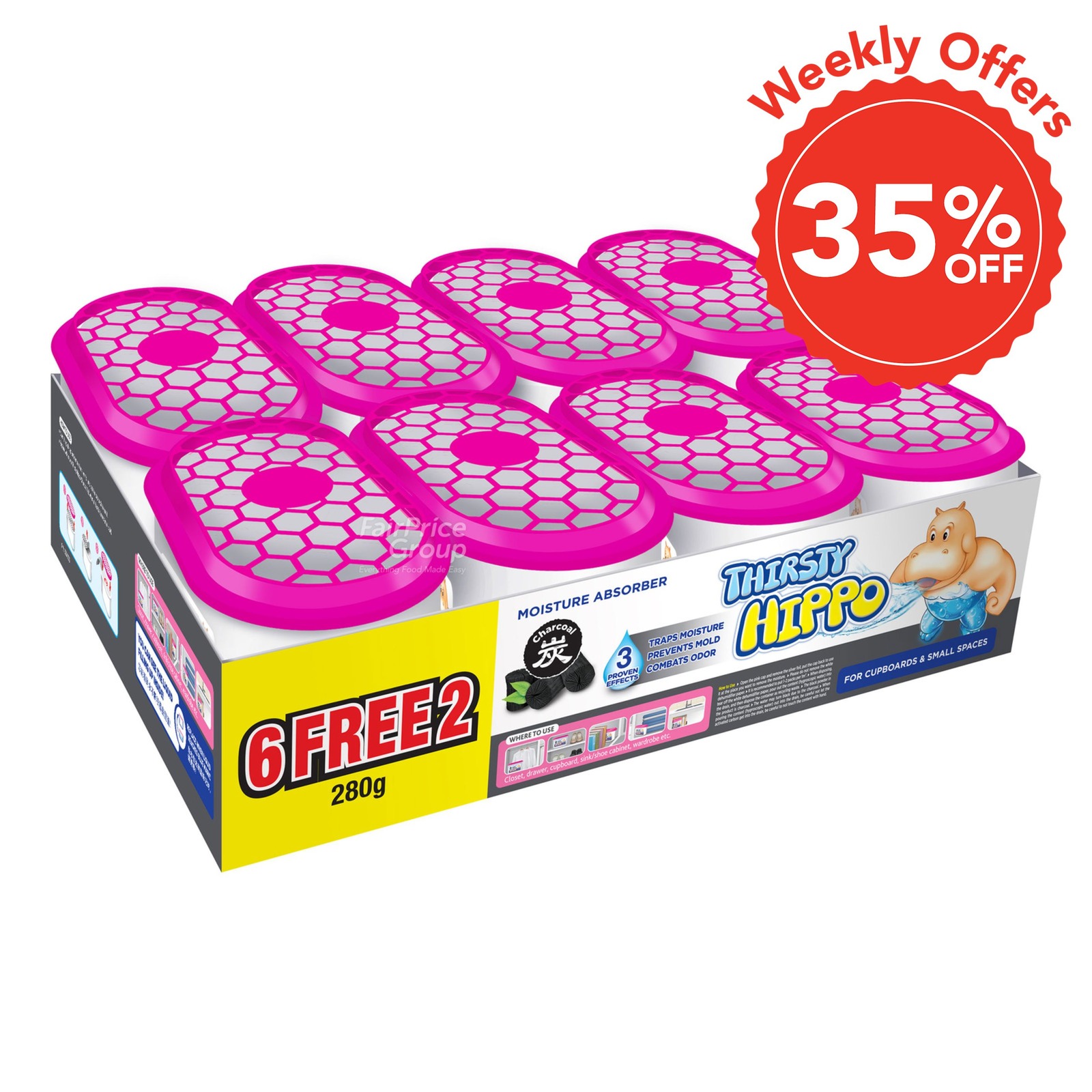 Thirsty Hippo Moisture Absorber - Charcoal