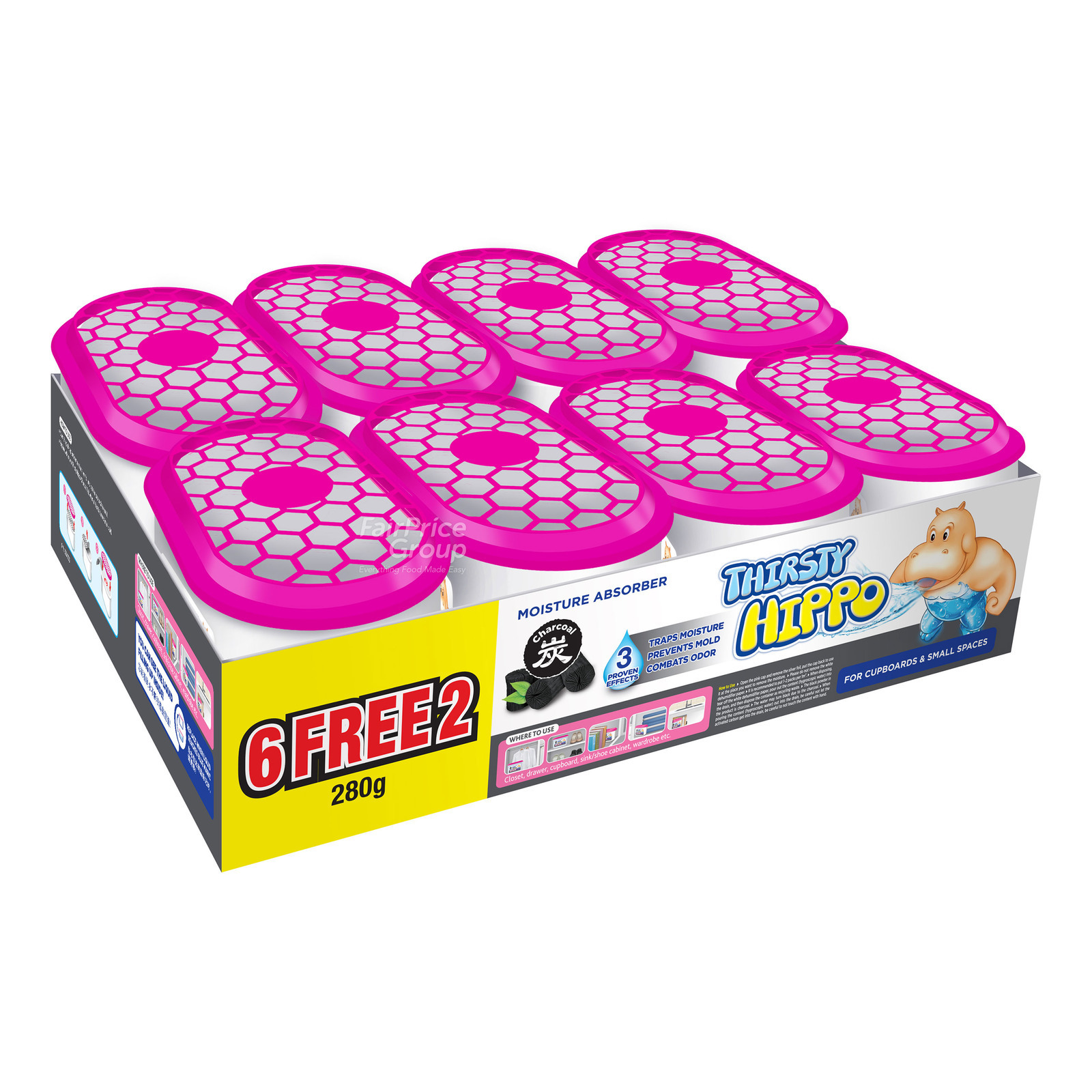 Thirsty Hippo Moisture Absorber - Charcoal | NTUC FairPrice