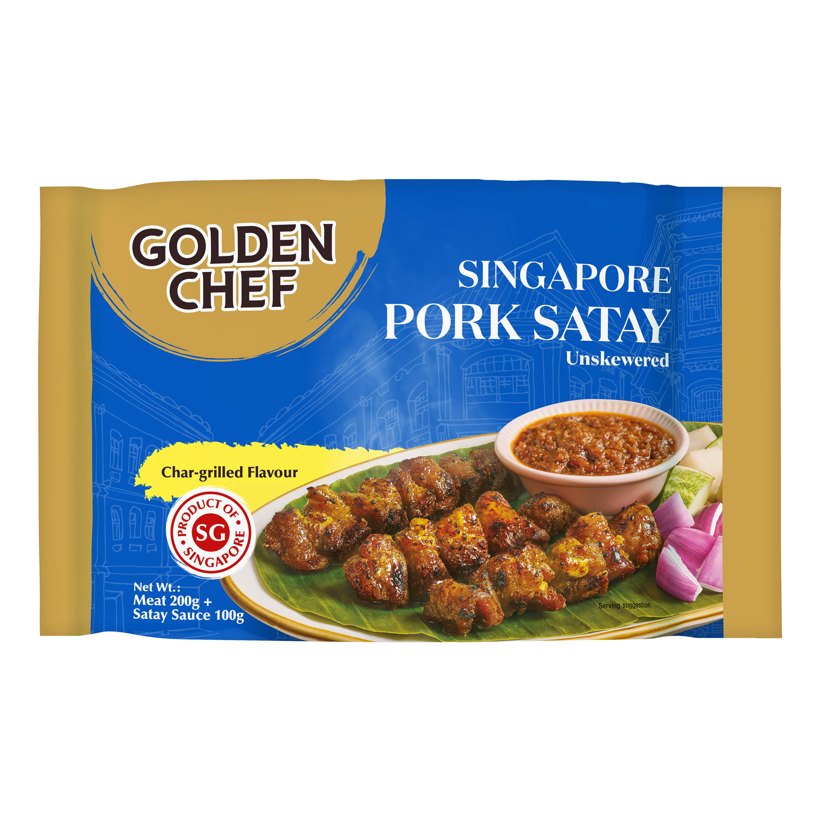 Golden Chef Singapore Pork Satay - Unskewered