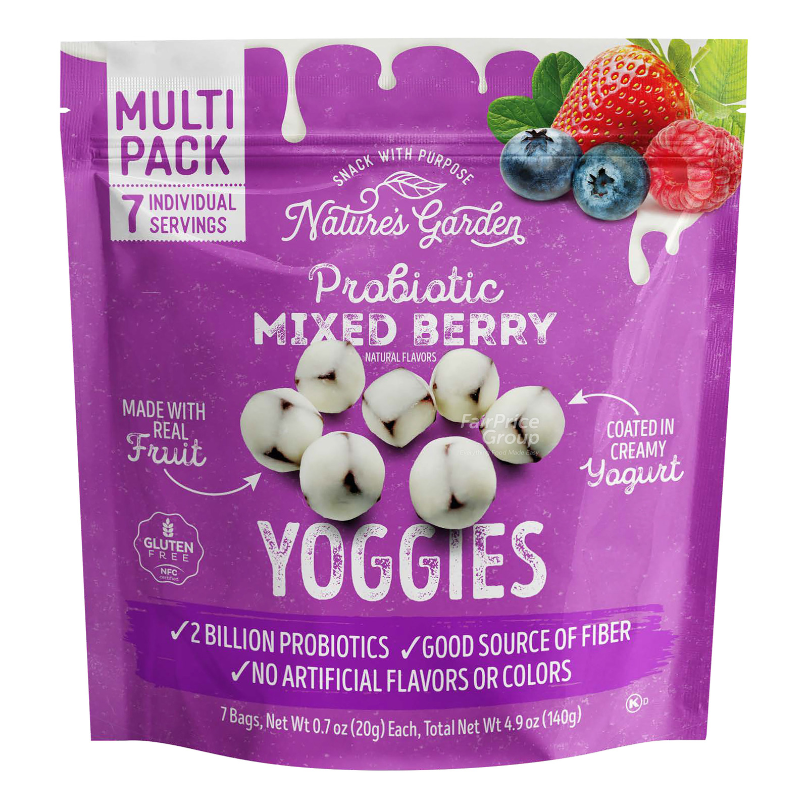 Nature's Garden Probiotic Yoggies - Mixed Berry | NTUC FairPrice