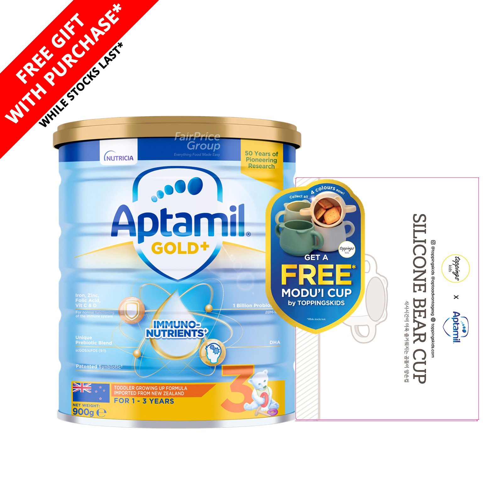 Aptamil Gold+ Toddler Growing Up Milk Formula - Stage 3 + Cup