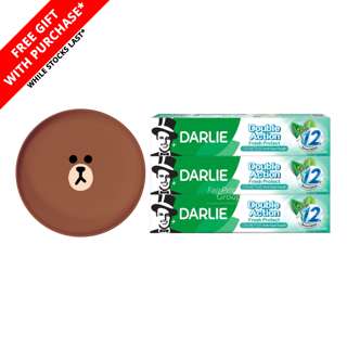 Darlie Double Action Toothpaste - Fresh Protect+Free Line Plate