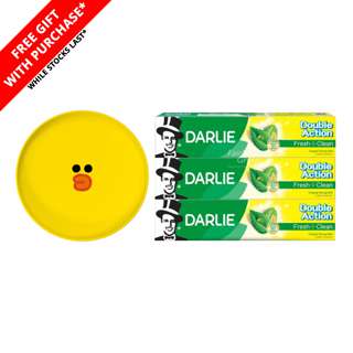 Darlie Double Action Toothpaste - Original + Free Line Plate Darlie Double Action Toothpaste - Original + Free Line Plate