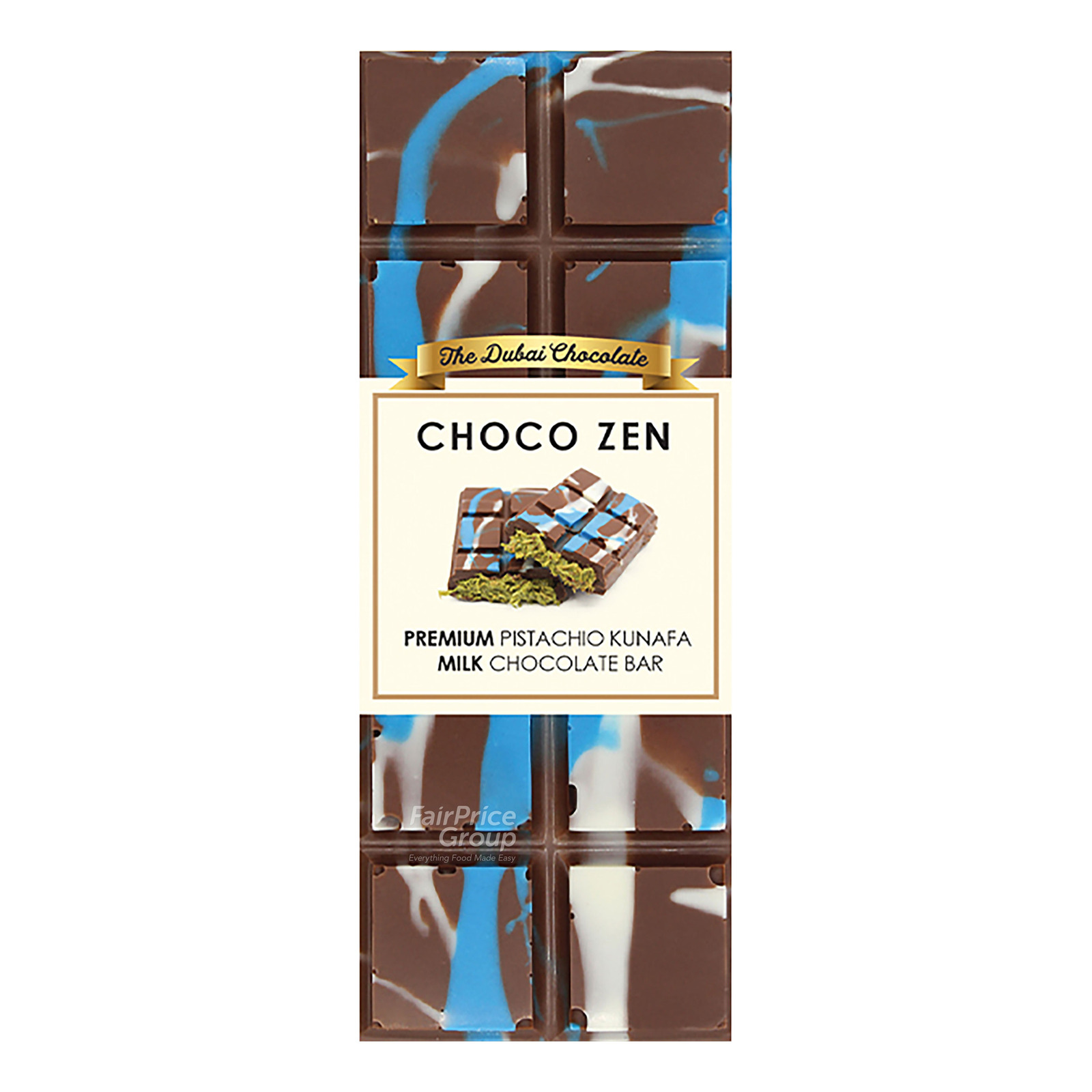 Choco Zen Pistachio Kunafa Dubai Chocolate Bar - Milk | NTUC FairPrice