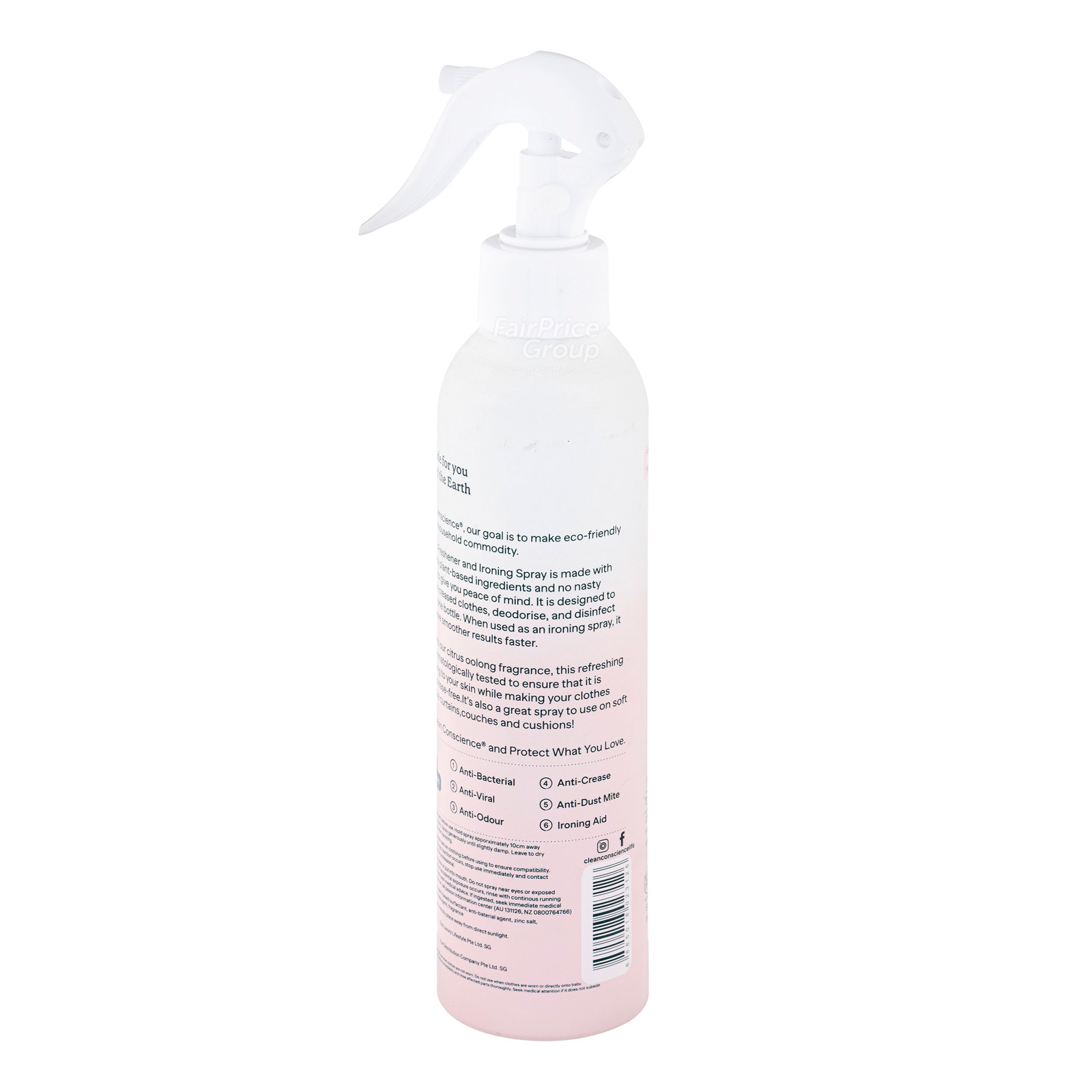 Clean Conscience Fabric Freshener & Ironing Spray - Citrus Oolong