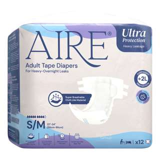 AIRE Ultra Protection Adult Tape Diapers - S/M