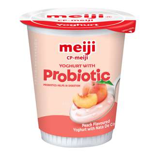 Meiji Flavoured Yoghurt with Nata De Coco - Peach