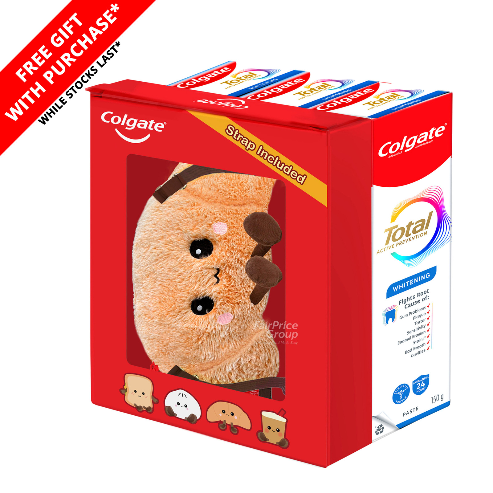Colgate Total Toothpaste - Whitening + Free Plushie | NTUC FairPrice