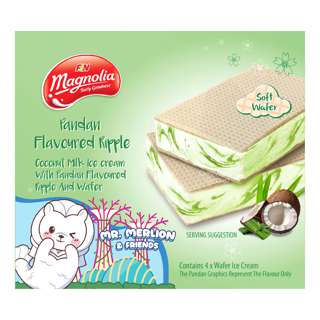 F & N Magnolia Wafer Ice Cream - Pandan Flavoured Ripple F & N Magnolia Wafer Ice Cream - Pandan Flavoured Ripple