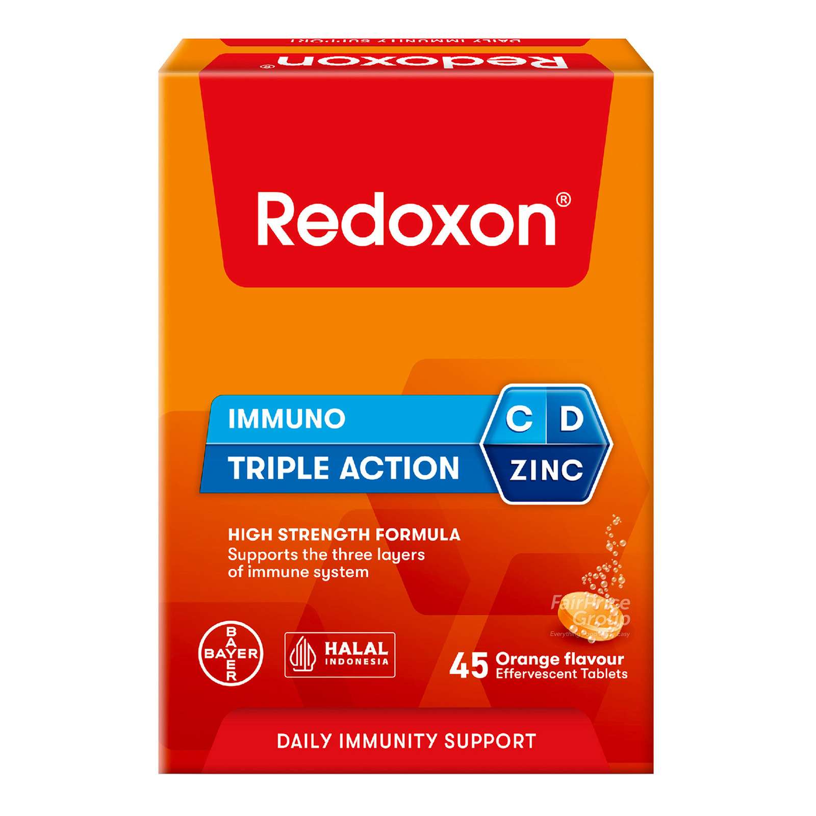 Combination Ripe Tablet Redoxon Triple Action Effervescent Tablets - Orange | NTUC FairPrice