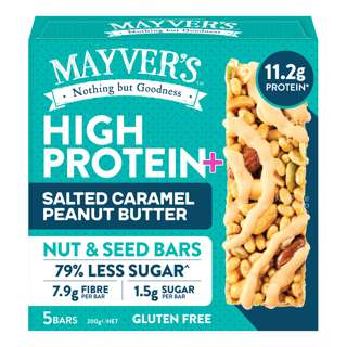 Mayver's High Protein+ Nut&Seed Bars-Salted Caramel Peanut Butter Mayver's High Protein+ Nut&Seed Bars-Salted Caramel Peanut Butter