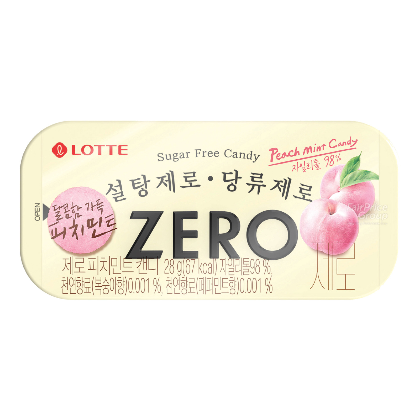 Lotte Zero Candy - Peach Mint | NTUC FairPrice