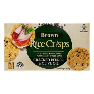 Want Want Brown Rice Crisps - Cracked Pepper & Olive