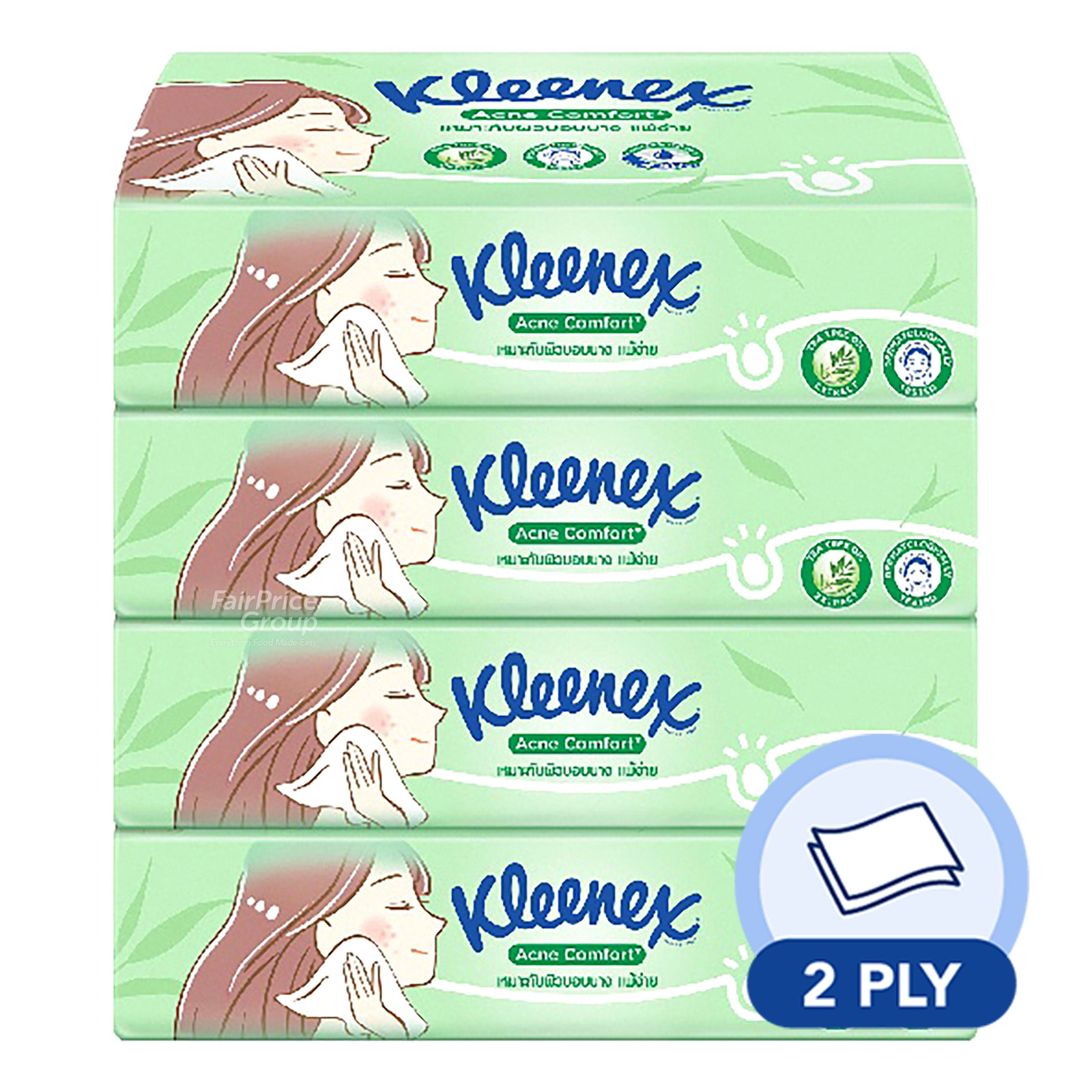 Kleenex Soft Pack Facial Tissue - Acne Comfort | NTUC FairPrice