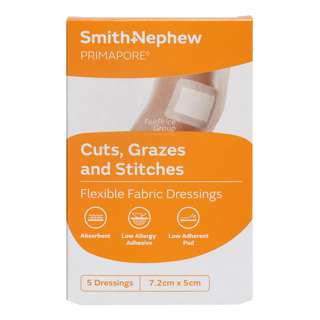 Smith & Nephew Primapore Adhesive Dressing - 7.2cm x 5cm