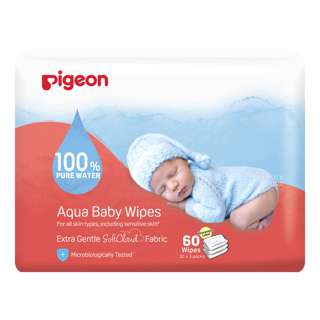 Pigeon Aqua Baby Wipes - Resealable Label
