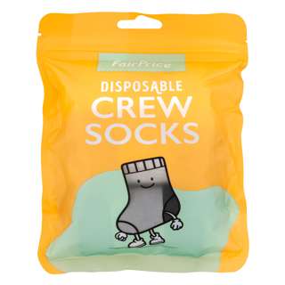 FairPrice Disposable Crew Socks - Free Size (AN0921)