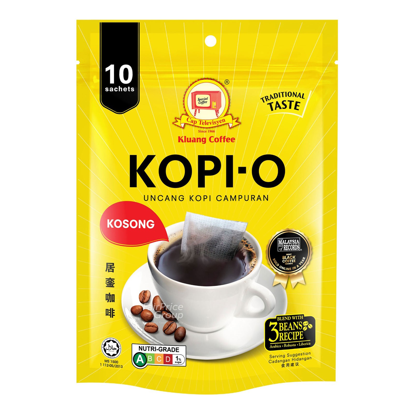 Kluang Coffee Instant Kopi-O - Kosong | NTUC FairPrice