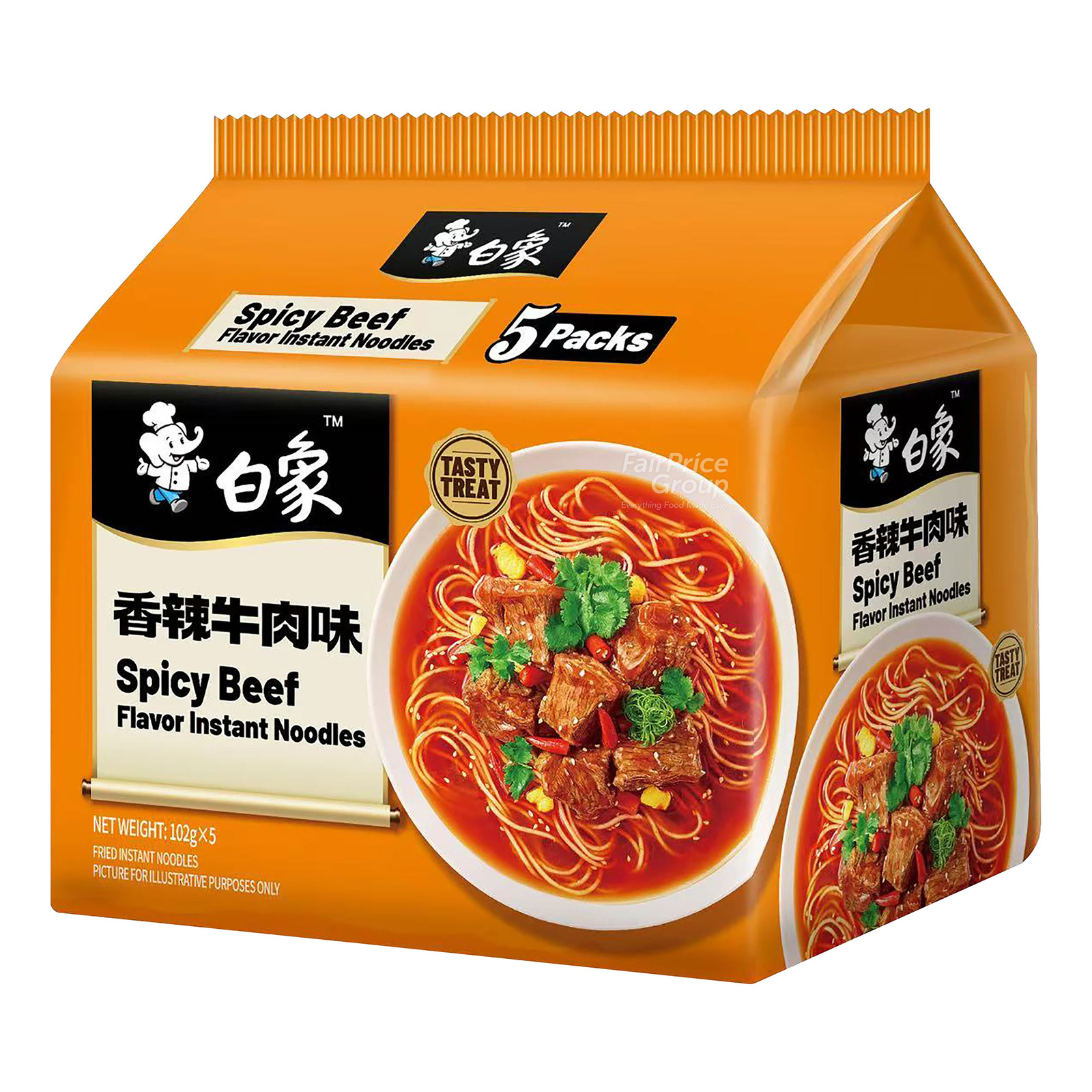 Bai Xiang Instant Noodles Tasty Treat - Spicy Beef | NTUC FairPrice