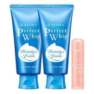 Senka Perfect Whip Cleanser + Perfect Aqua Lip Balm