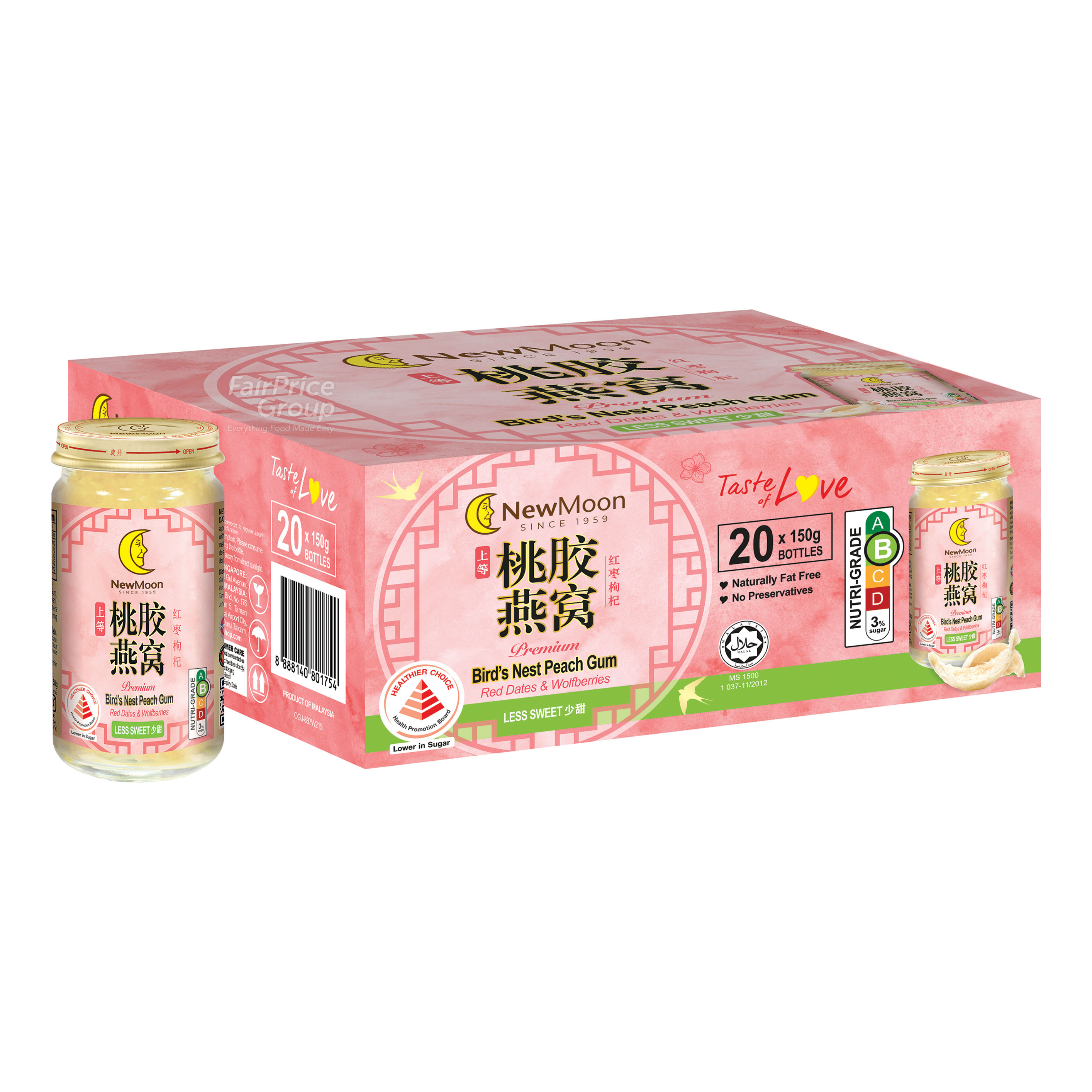 New Moon Bird's Nest Peach Gum with Red Dates (Less Sweet) | NTUC