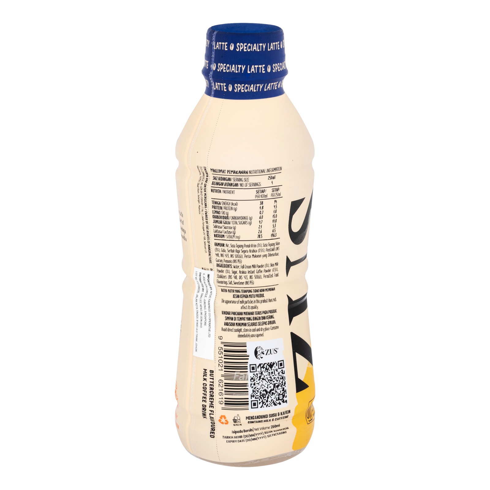ZUS Specialty Latte Bottle Drink - Buttercreme Latte | NTUC FairPrice