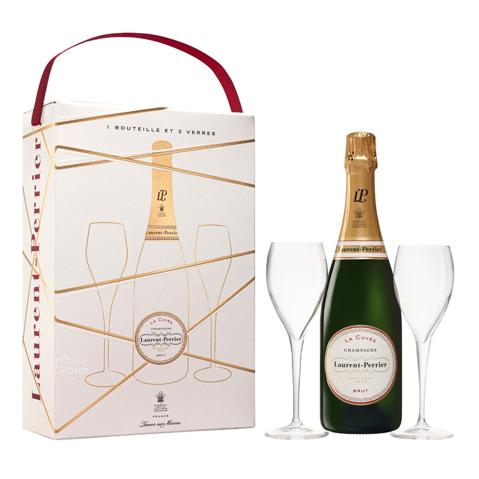 Laurent Perrier La Cuvee Gift Box with 2 Wine Glass | NTUC FairPrice