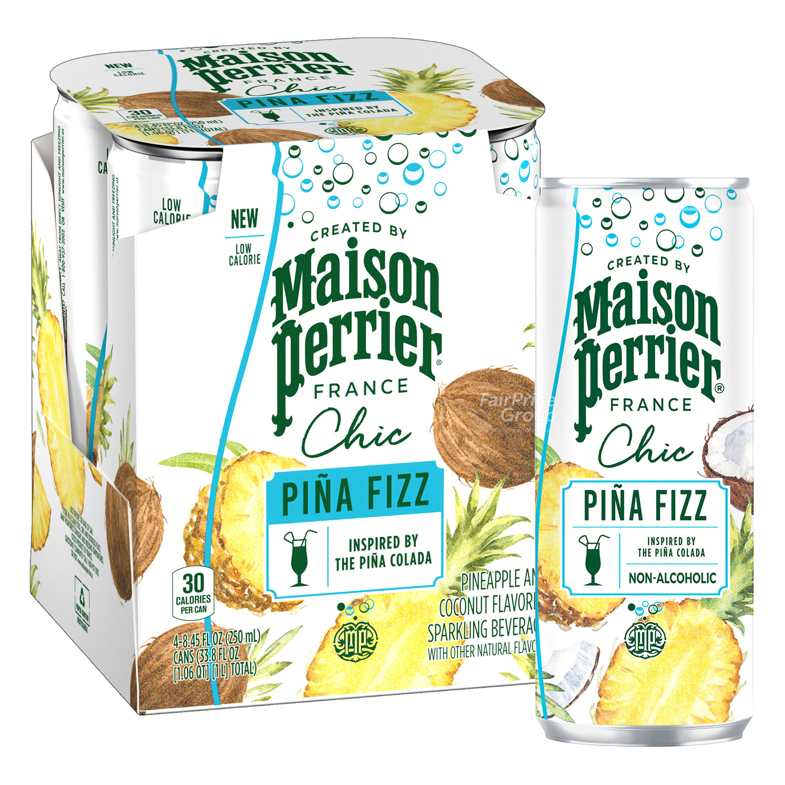 Maison Perrier Chic Non-Alcoholic Can Drink - Pina Fizz | NTUC FairPrice