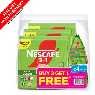 Nescafe 3 in 1 Instant Coffee - Less Sugar (Value Pack)