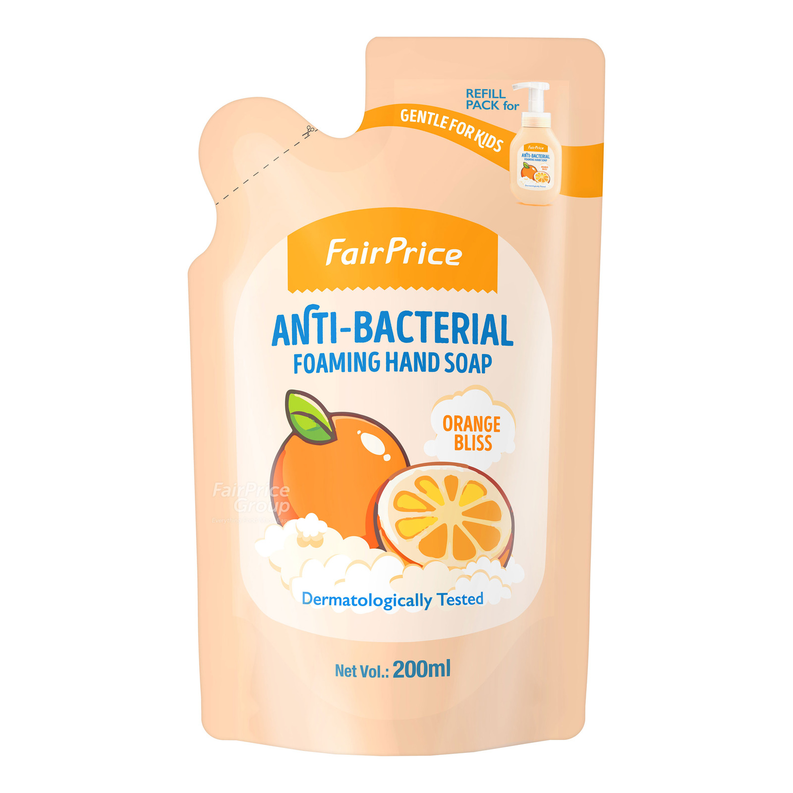 FairPrice Anti Bacterial Foaming Hand Soap Refill - Orange Bliss