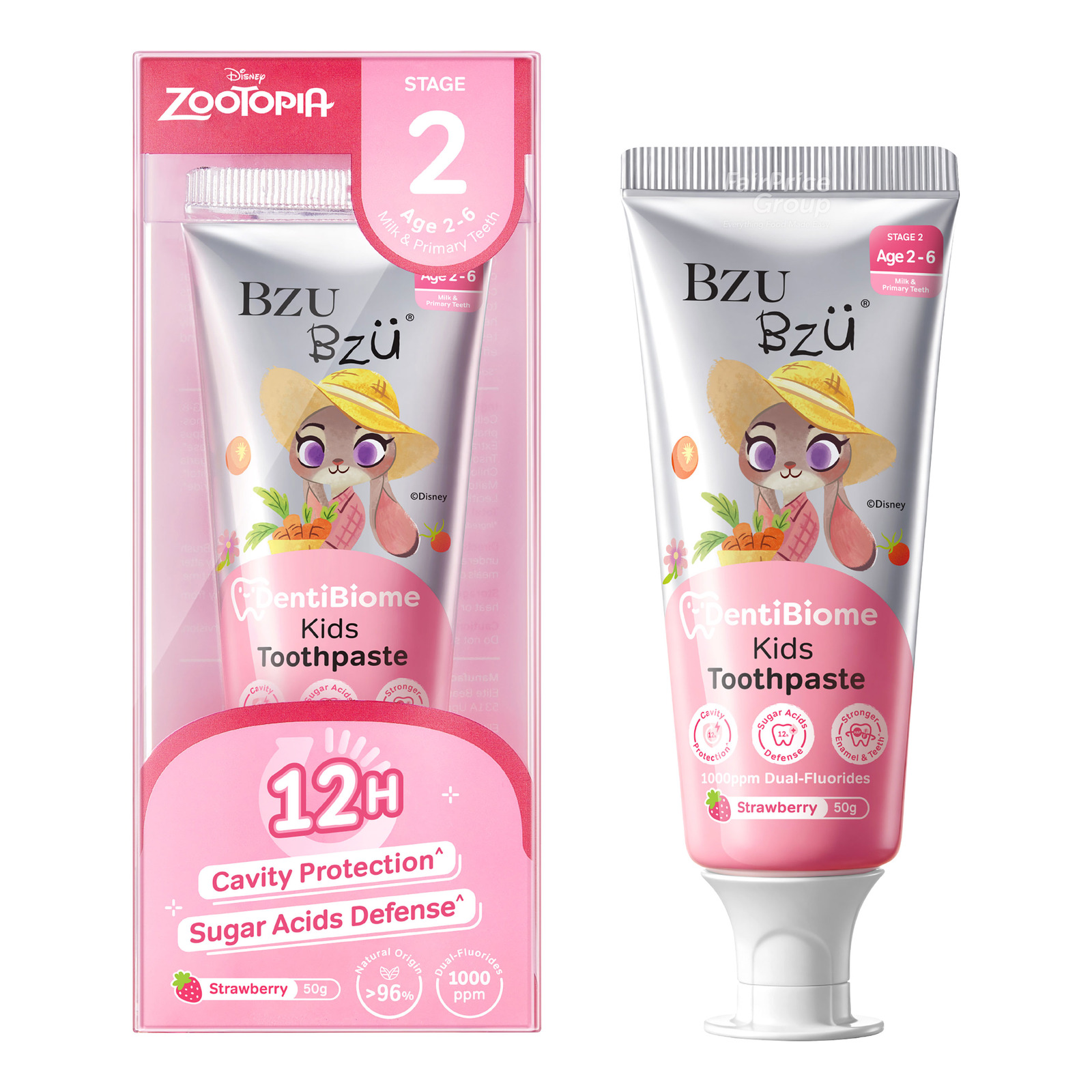 Bzu Bzu Dentibiome Kids Toothpaste (Stage 2) - Strawberry | NTUC FairPrice