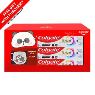 Colgate Total Toothpaste - Charcoal Clean + Mr Pa Mug Colgate Total Toothpaste - Charcoal Clean + Mr Pa Mug