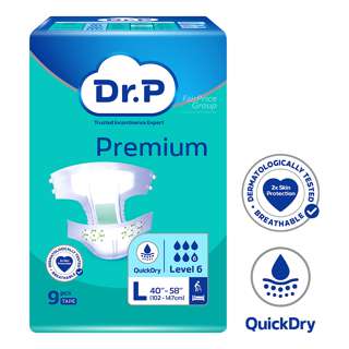 Dr P Premium Adult Diapers Tape - Lv6 (L)