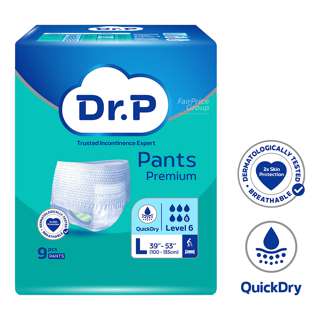 Dr P Premium Adult Diapers Pants - Lv6 (L)