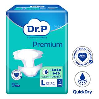 Dr P Premium Adult Diapers Tape - Lv7 (L)
