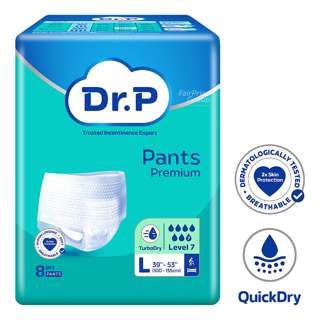Dr P Premium Adult Diapers Pants - Lv7 (L)