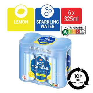 [BCRS] F & N Ice Mountain Sparkling Can Water - Lemon (No Sugar)