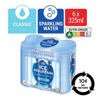[BCRS] F & N Ice Mountain Sparkling Can Water - Classic
