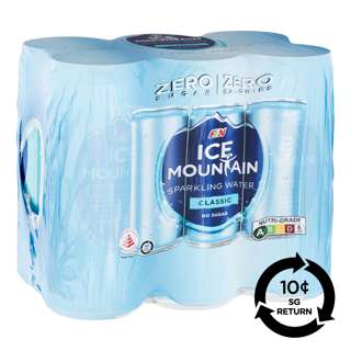 [BCRS] F & N Ice Mountain Sparkling Can Water - Classic