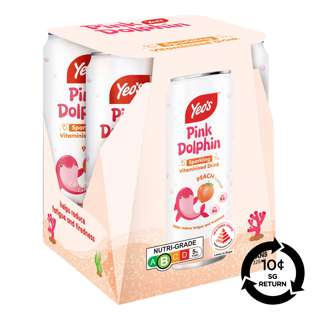 [BCRS] Yeo's Pink Dolphin Sparkling Vitaminised Drink - Peach