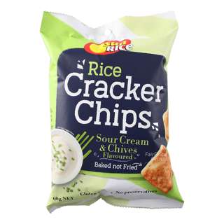 Sunrice Rice Cracker Chips - Sour Cream & Chives